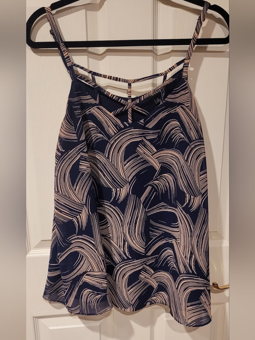 torrid Navy & Cream Abstract Swing Tank Top
